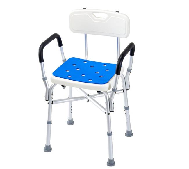 Vonios kėdė su atlošu ir porankiais, reguliuojamo aukščio10