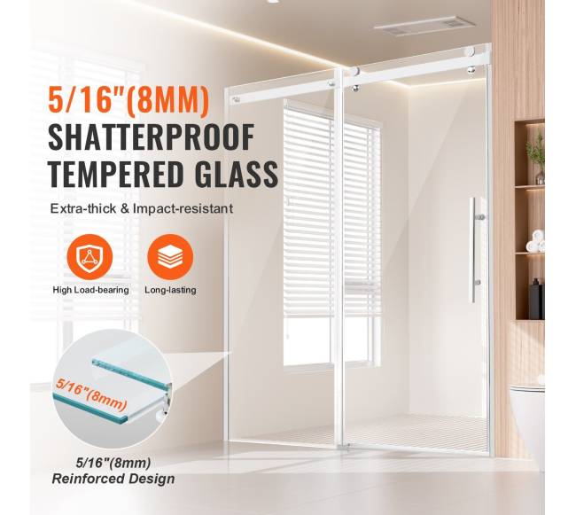 Berėmės dušo durys su chromuotu stiklu1