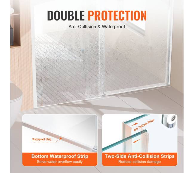 Berėmės dušo durys su chromuotu stiklu5