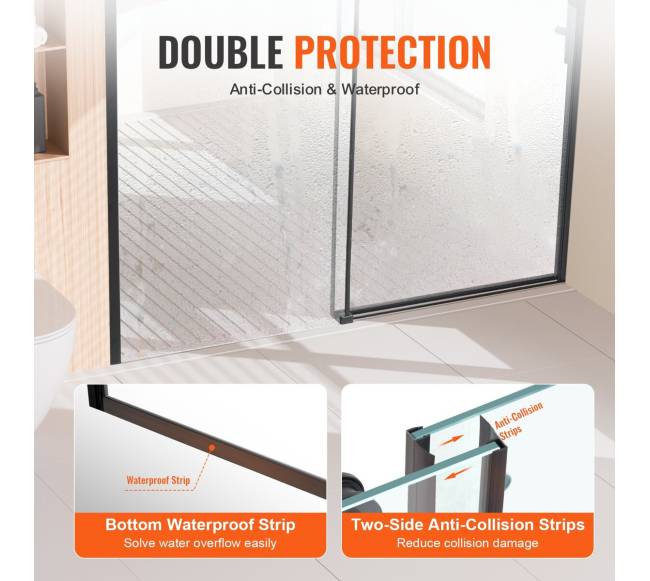 Bela stiklinė dušo durys 58-59 x 75 cm5