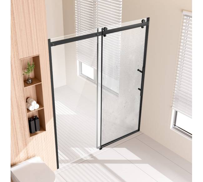 Bela stiklinė dušo durys 58-59 x 75 cm7