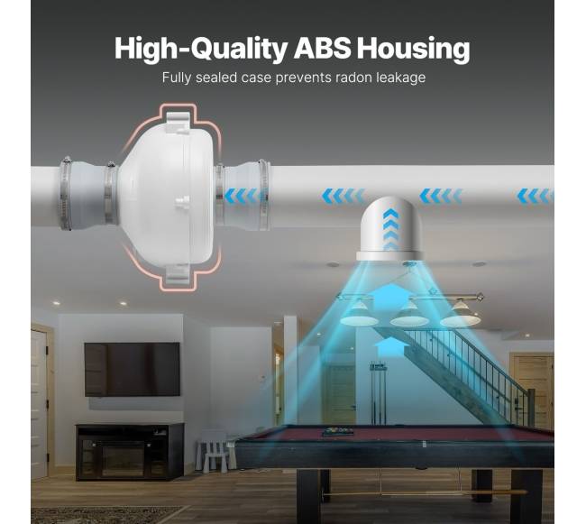 Tylus 190 CFM radono ventiliatorius5