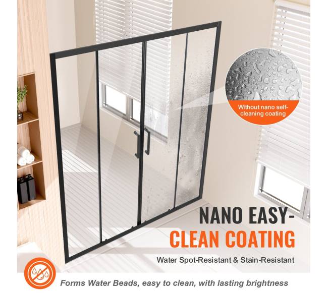 Pusiau berėmės dvigubos stumdomos dušo durys2