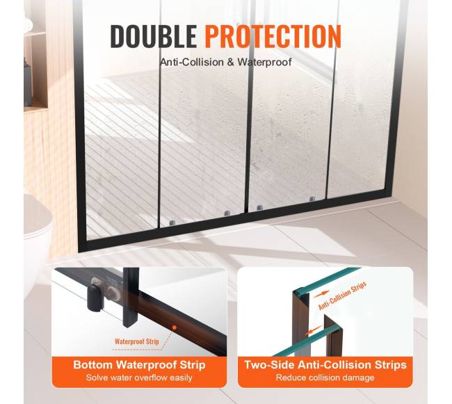 Pusiau berėmės dvigubos stumdomos dušo durys5