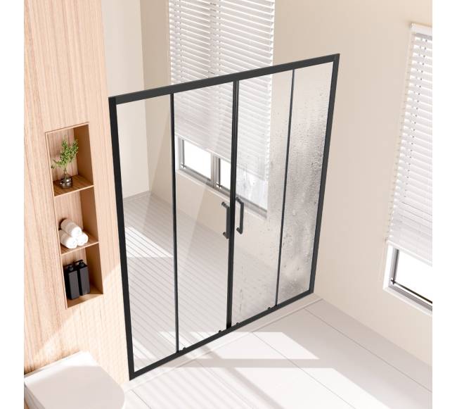 Pusiau berėmės dvigubos stumdomos dušo durys7