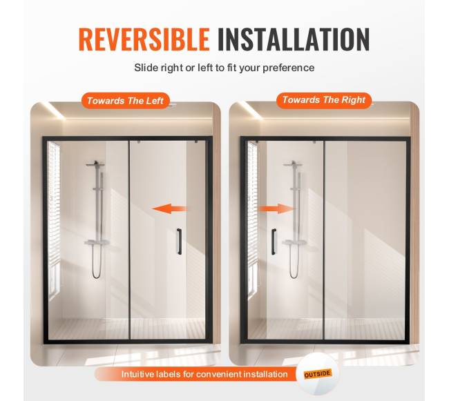 Pusiau berėmės dušo durys 1459-1499 x 1778 mm matinės juodos4