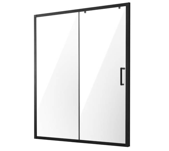 Pusiau berėmės dušo durys 1459-1499 x 1778 mm matinės juodos9