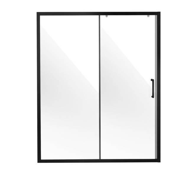Pusiau berėmės dušo durys 1459-1499 x 1778 mm matinės juodos10