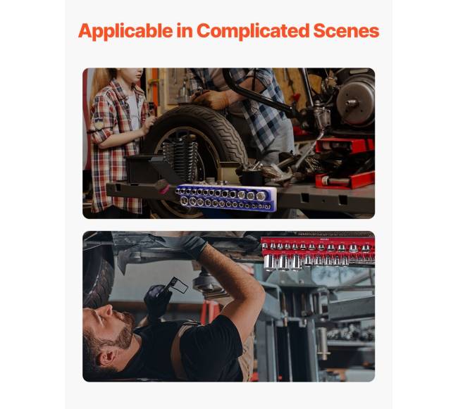 Magnetinis lizdų laikiklis 4 vnt. rinkinyje SAE ir metriniai5