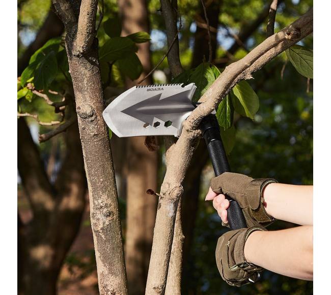 Išgyvenimo kastuvas 8 in 1 sulankstomas įrankis7