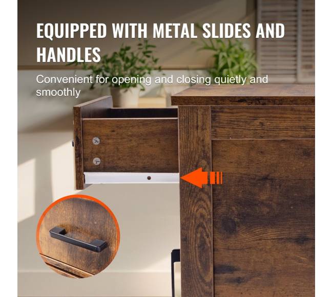 Kaimiško stiliaus staliukas su USB ir lizdais4