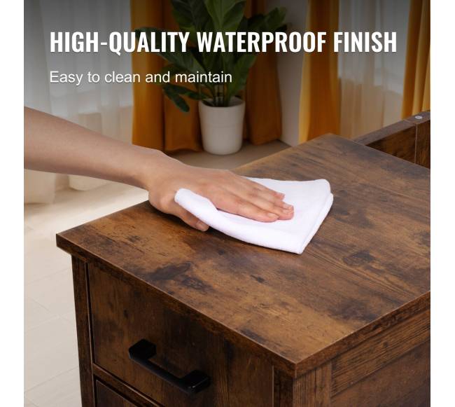 Kaimiško stiliaus staliukas su USB ir lizdais5