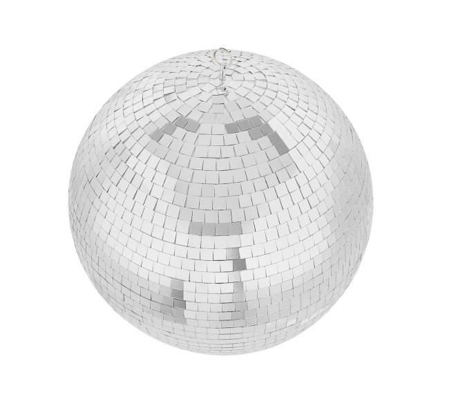 Veidrodinis 30 cm disko kamuolys su pakabuku10