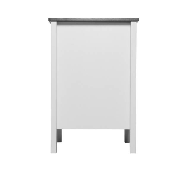 kaimiško stiliaus baltas naktinis staliukas su USB10