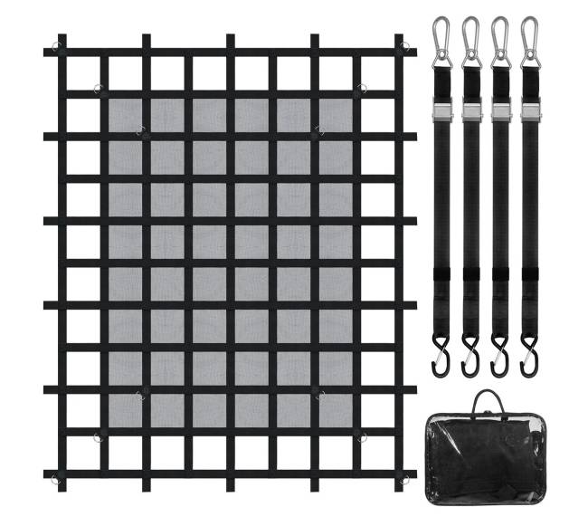 Krovinių tinklas 183 x 145 cm su reguliuojamais užsegimais8