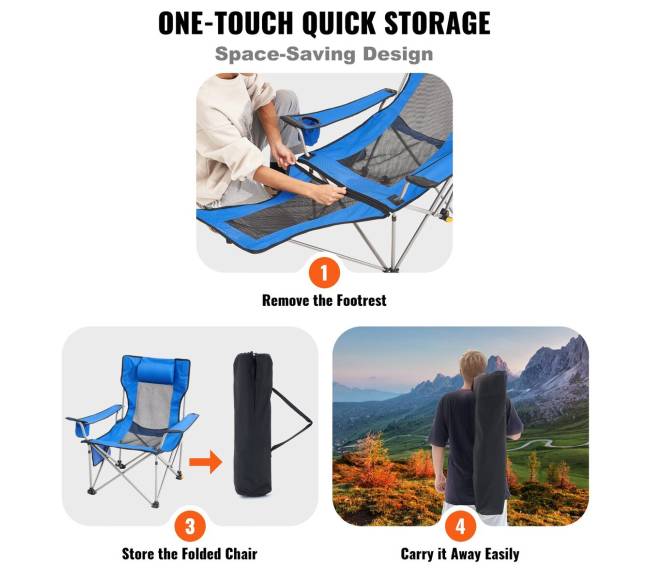 Sulankstoma kėdė lauke ir namie iki 150 kg6