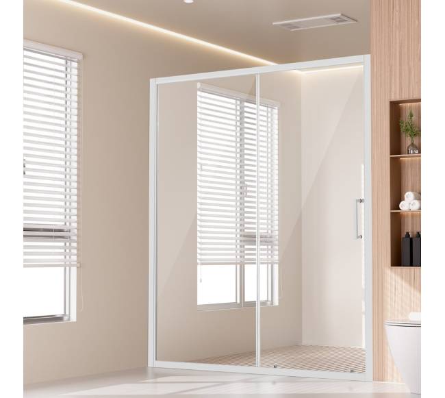 Pusapusė dušo durys SGCC grūdintas stiklas0