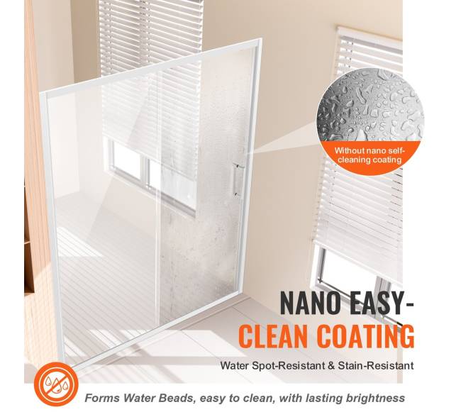 Pusapusė dušo durys SGCC grūdintas stiklas2