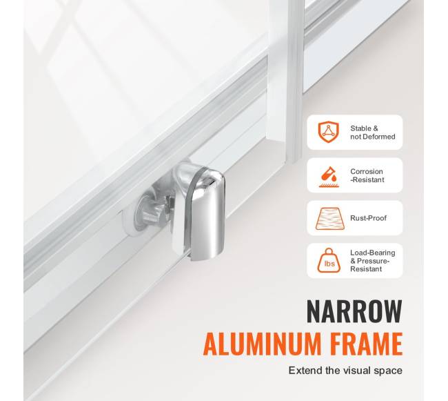 Pusapusė dušo durys SGCC grūdintas stiklas3