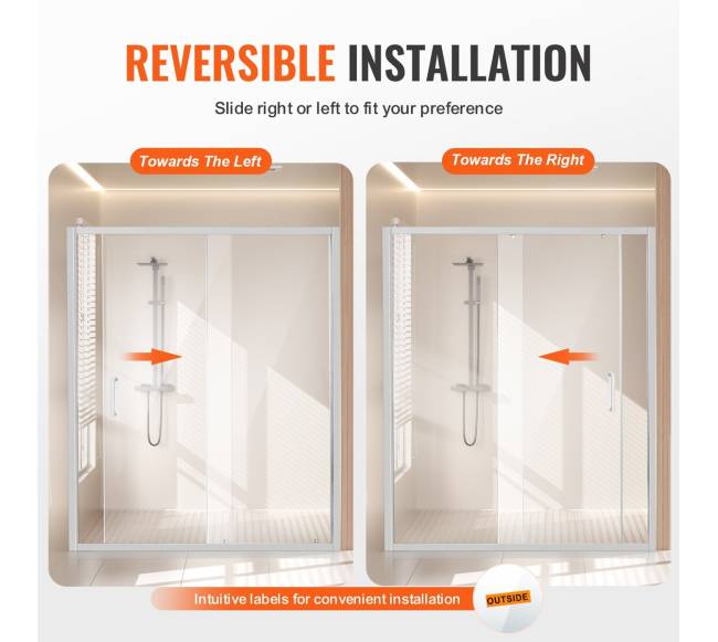 Pusapusė dušo durys SGCC grūdintas stiklas4