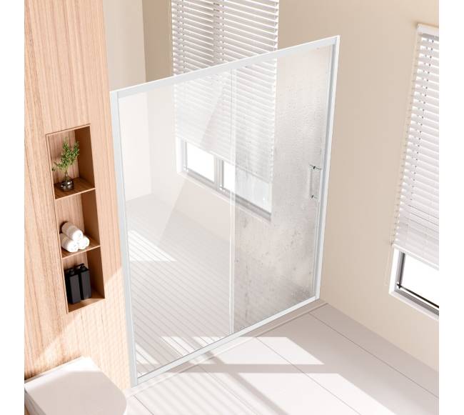 Pusapusė dušo durys SGCC grūdintas stiklas7