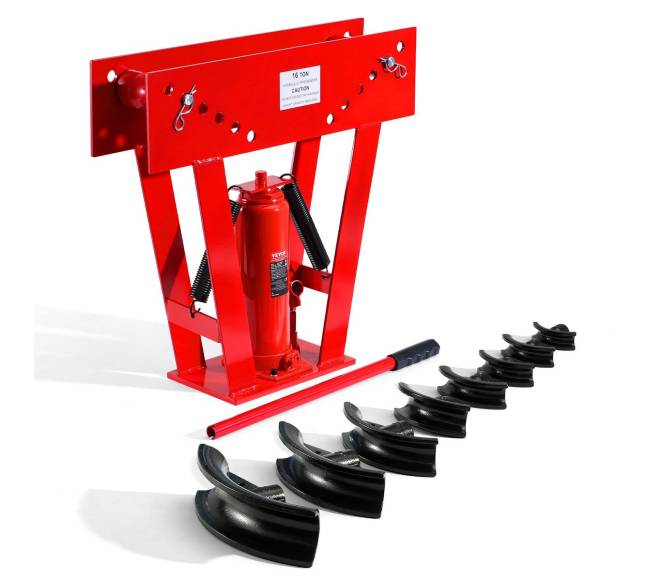 Hidraulinis vamzdžių lenkimo įrankis 16 t su 8 antgaliais8