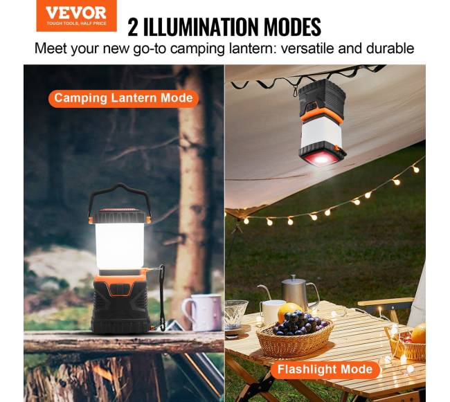 LED stovyklavimo žibintas su baterijomis1