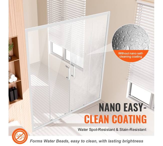 Pusapramatės dvigubos slankiojančios dušo durys2