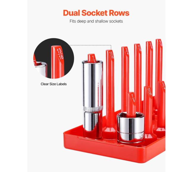 8 dalių lizdų organizatorius, juodas ir raudonas4