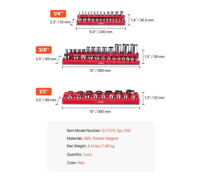 Magnetinis galinių galvučių rinkinys 3 vnt.6