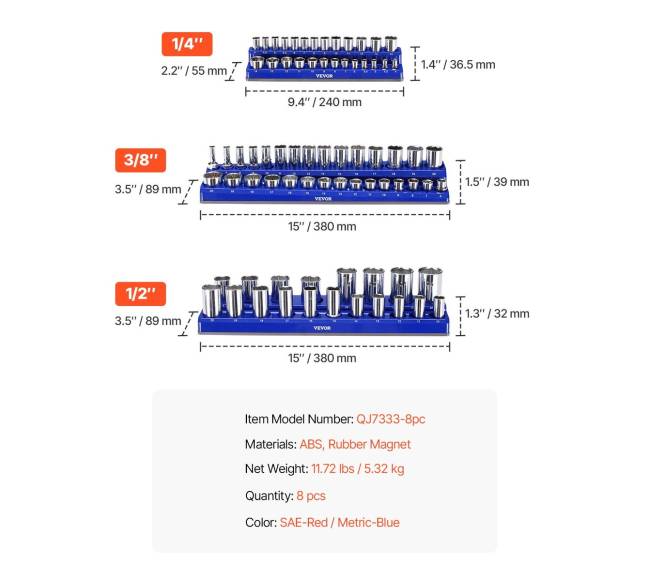 Magnetinis raktų laikiklis 8 dalių rinkinys6