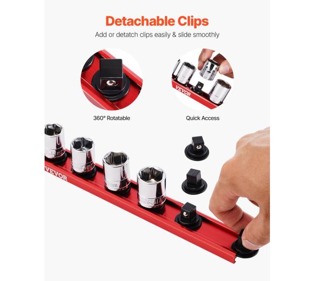 Socketų laikikliai su bėgelių rinkiniu, 3 vnt.2