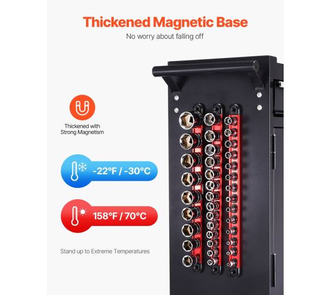 Socketų laikikliai su bėgelių rinkiniu, 3 vnt.3