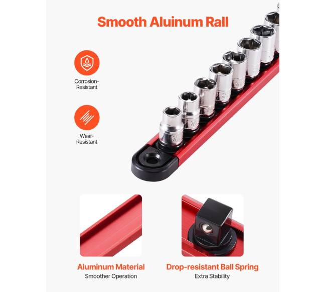 Socketų laikikliai su bėgelių rinkiniu, 3 vnt.4