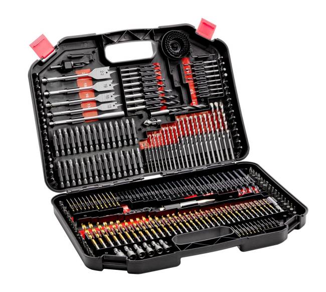 Grąžtų ir atsuktuvų rinkinys su dėklu0