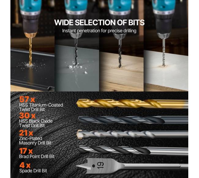 Grąžtų ir atsuktuvų rinkinys su dėklu2