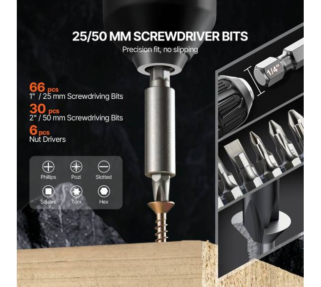 Grąžtų ir atsuktuvų rinkinys su dėklu3