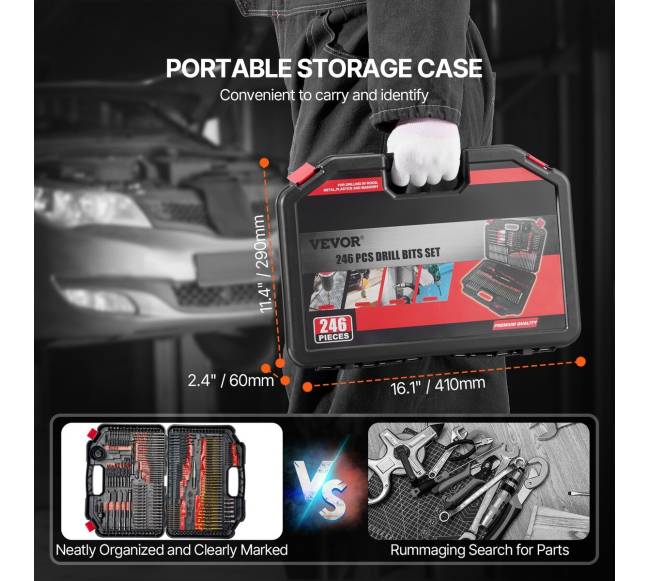 Grąžtų ir atsuktuvų rinkinys su dėklu4