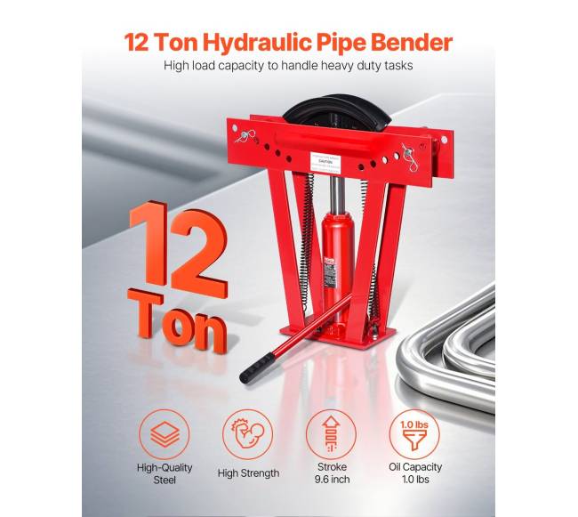 Hidraulinis vamzdžių lenkimo įrankis, 12 tonų1