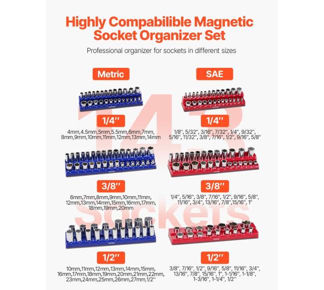 Magnetinių lizdų organizatorius, 6 vnt.1