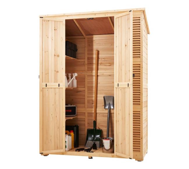 Lauko medinė sandėliavimo dėžė sodo įrankiams0