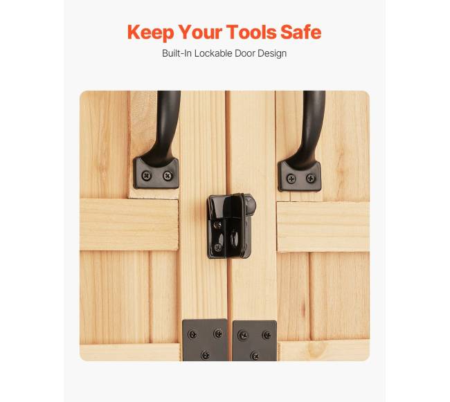 Lauko medinė sandėliavimo dėžė sodo įrankiams5