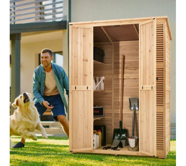 Lauko medinė sandėliavimo dėžė sodo įrankiams7