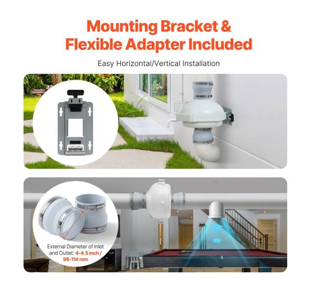 Radono mažinimo ventiliatoriaus sistema 260 CFM4