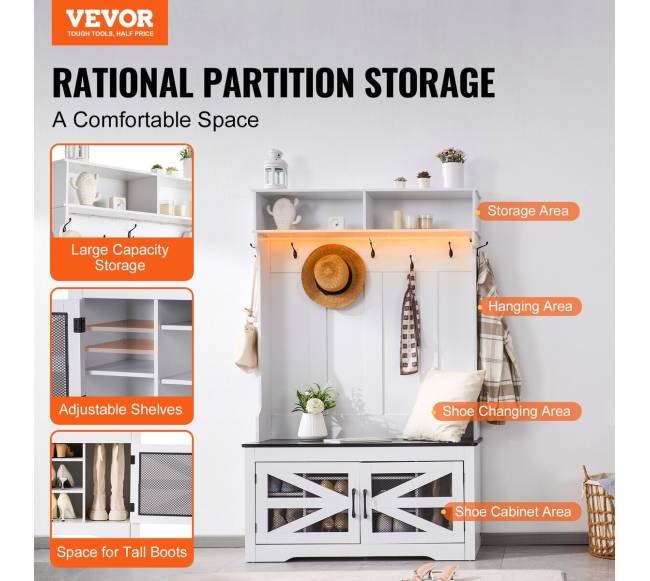 Medinė prieškambario kabyklė su suoliuku1