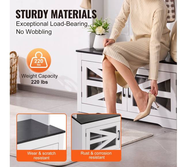 Medinė prieškambario kabyklė su suoliuku4