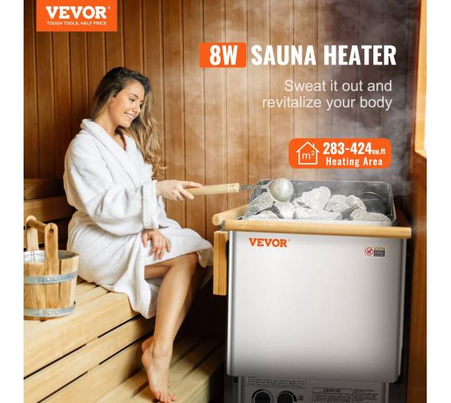 8 kW elektrinė sauna su įmontuotu valdymu1