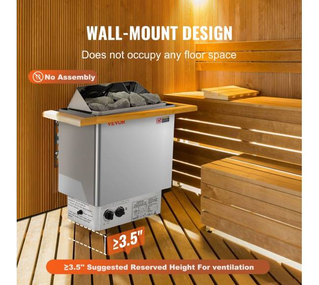 8 kW elektrinė sauna su įmontuotu valdymu5