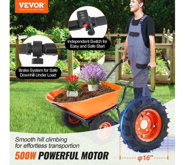 Elektrinė vienaratis karutis 260 kg apkrova1