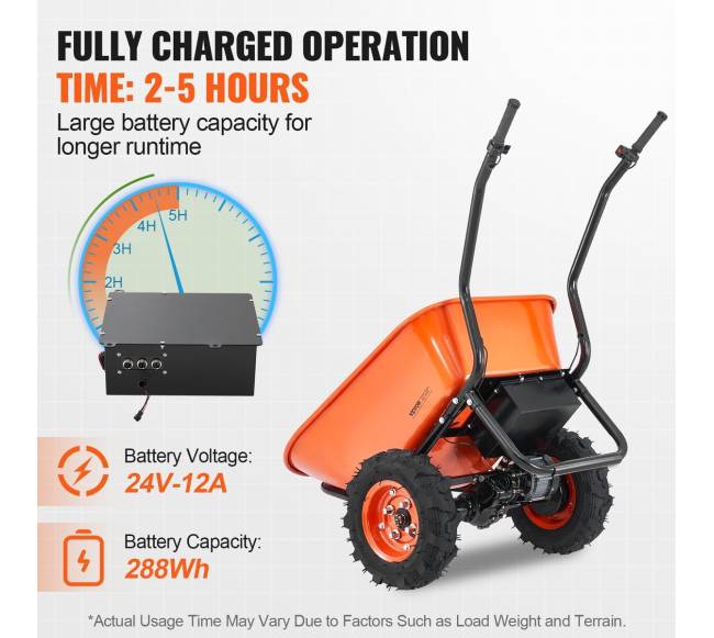 Elektrinė vienaratis karutis 260 kg apkrova2